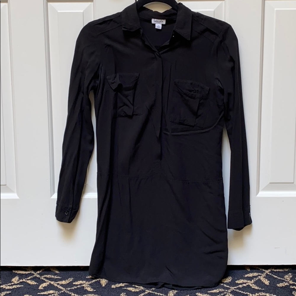 Splendid - black long sleeve shirt dress